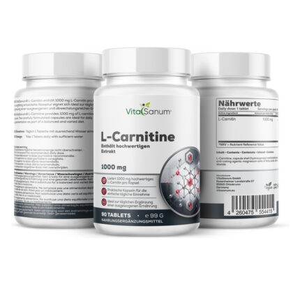 VitaSanum® L-Carnitin – 1 Kapsel Tagesportion mit 1000 mg L-Carnitin