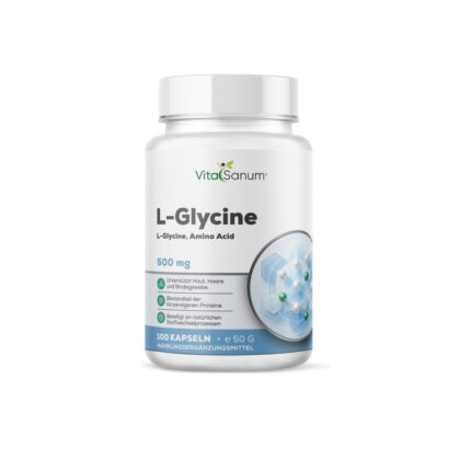 VitaSanum® L-Glycin – 2 Kapseln Tagesportion mit 500 mg L-Glycin