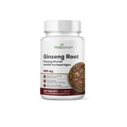 VitaSanum® – Ginseng-Wurzelextrakt (Panax ginseng C.A. Meyer) – 250 mg – 120 Tabletten