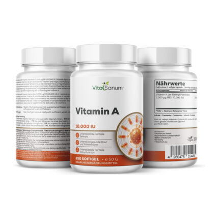 VitaSanum® – Vitamin A – 10.000 I.E. – 250 Softgelkapseln