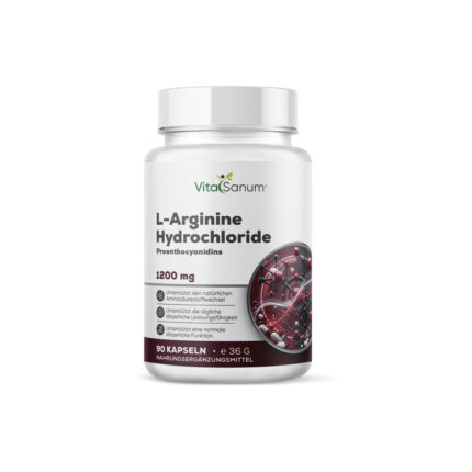 VitaSanum® L-Arginin-Hydrochlorid – 1200 mg Tagesportion – 90 Kapseln