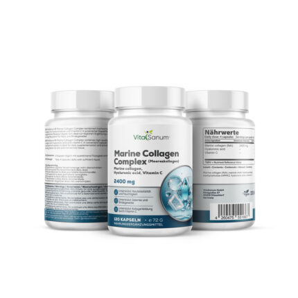 VitaSanum® - Marine Collagen + Hyaluronsäure + Vitamin C 2400 mg 120 Kapseln
