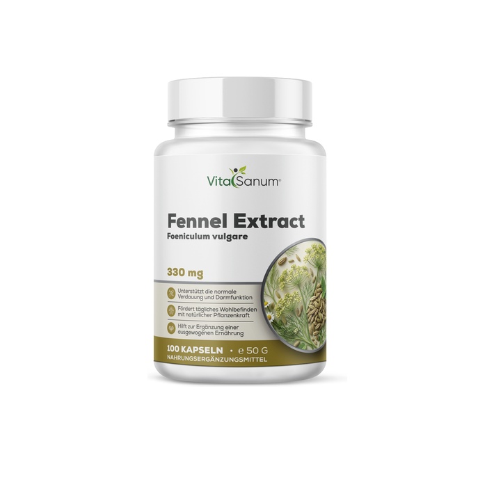 VitaSanum® – Fenchel-Extrakt (Foeniculum vulgare Mill.) – 1000 mg Tagesportion VitaSanum® – Fenchel-Extrakt (Foeniculum vulgare Mill.) – 1000 mg Tagesportion