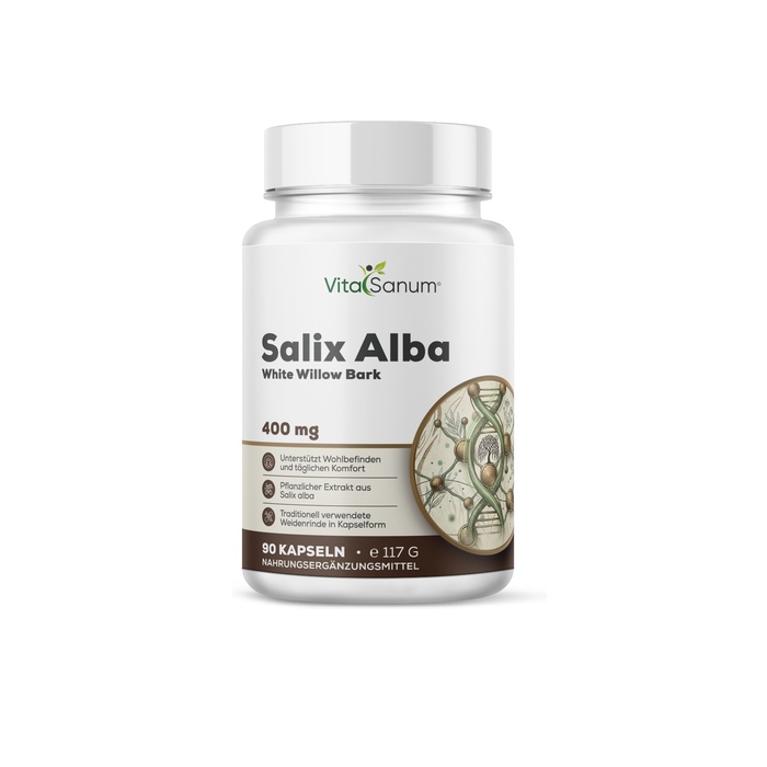VitaSanum® – Weiße Weidenrinde (Salix alba L.) – 400 mg – 90 Kapseln VitaSanum® – Weiße Weidenrinde (Salix alba L.) – 400 mg – 90 Kapseln