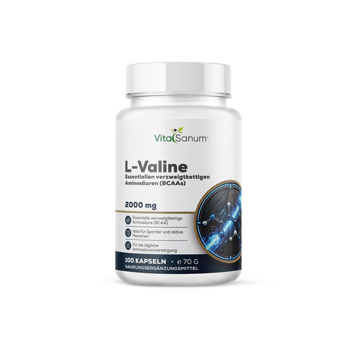 VitaSanum® L-Valin 2000 mg – 4 Kapseln Tagesportion VitaSanum® L-Valin 2000 mg – 4 Kapseln Tagesportion