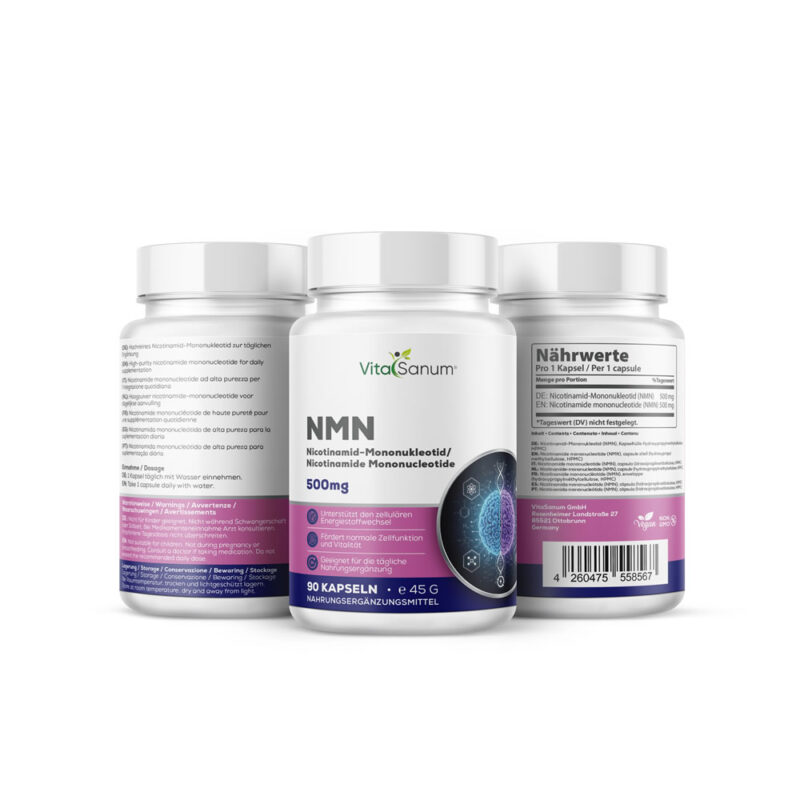 VitaSanum® NMN (Nicotinamid-Mononukleotid) 500 mg – 90 Kapseln