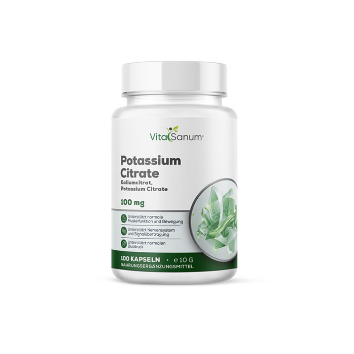 VitaSanum® Kaliumcitrat 100 mg – 100 Kapseln VitaSanum® Kaliumcitrat 100 mg – 100 Kapseln