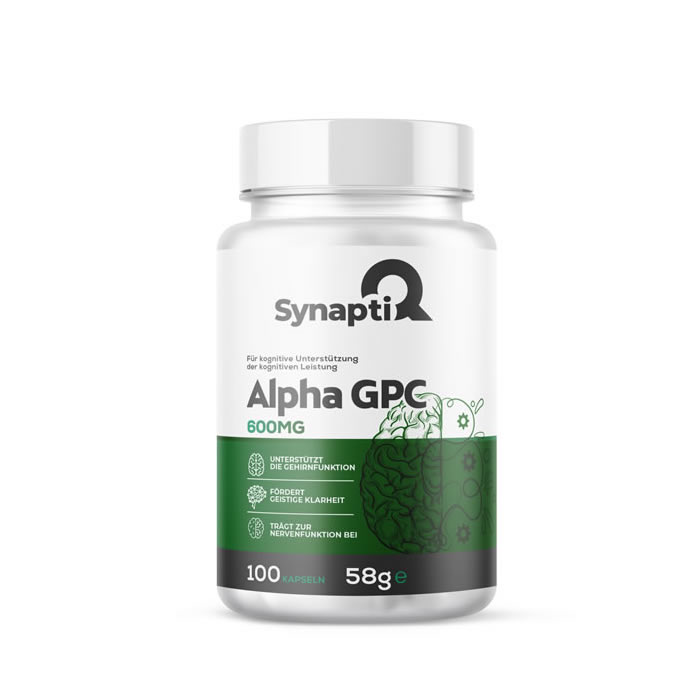 SynaptiQ® - Alpha GPC – Unterstützung der kognitiven Leistung 600 mg SynaptiQ® - Alpha GPC – Unterstützung der kognitiven Leistung 600 mg