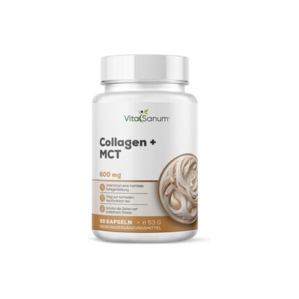 VitaSanum® Collagen+MCT – 600 mg Fischkollagen + 300 mg MCT + 100 mg Vitamin C pro Tagesportion
