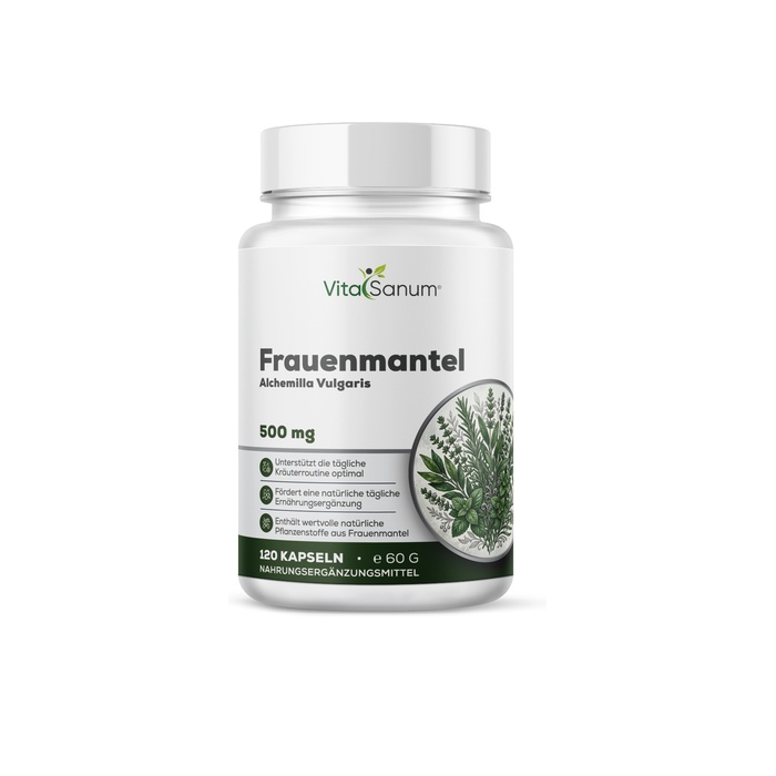 VitaSanum® Frauenmantel (Alchemilla vulgaris) – 1500 mg Tagesportion – 120 Kapseln VitaSanum® Frauenmantel (Alchemilla vulgaris) – 1500 mg Tagesportion – 120 Kapseln