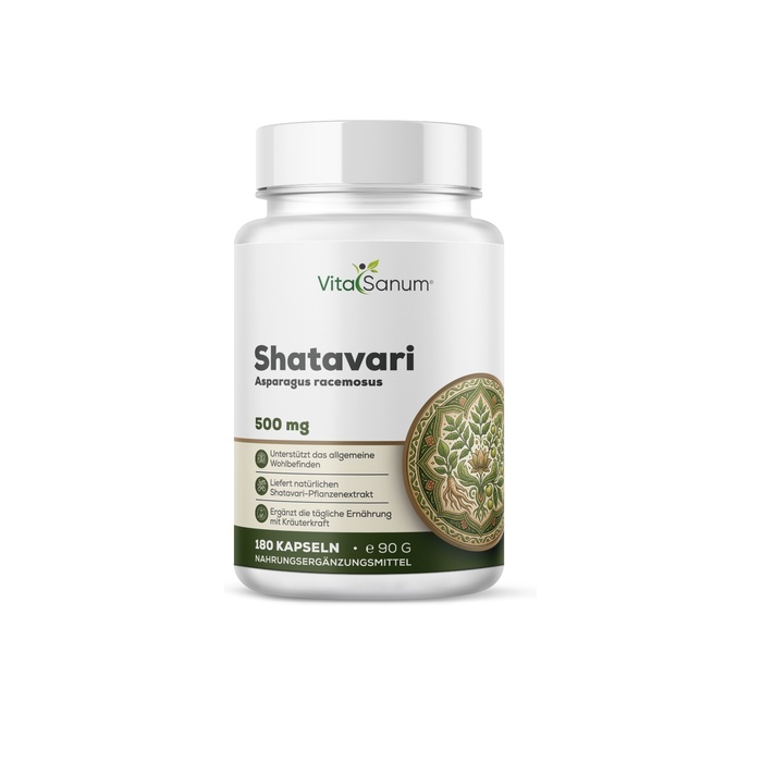 VitaSanum® Shatavari (Asparagus racemosus) – 1500 mg Tagesportion – 180 Kapseln VitaSanum® Shatavari (Asparagus racemosus) – 1500 mg Tagesportion – 180 Kapseln