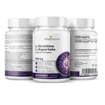 VitaSanum® L-Ornithin L-Aspartat – 2 Kapseln Tagesportion