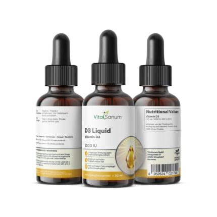 VitaSanum® D3 Liquid Vitamin D3 25 µg (1000 I.E.) pro Tropfen – 30 ml