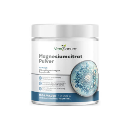 VitaSanum® Magnesiumcitrat Pulver – 378 mg Magnesium pro Tagesportion (2,7 g)